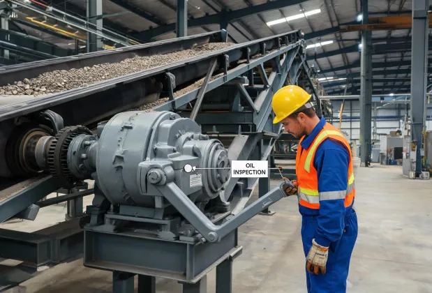 Bulk conveyor gearbox service